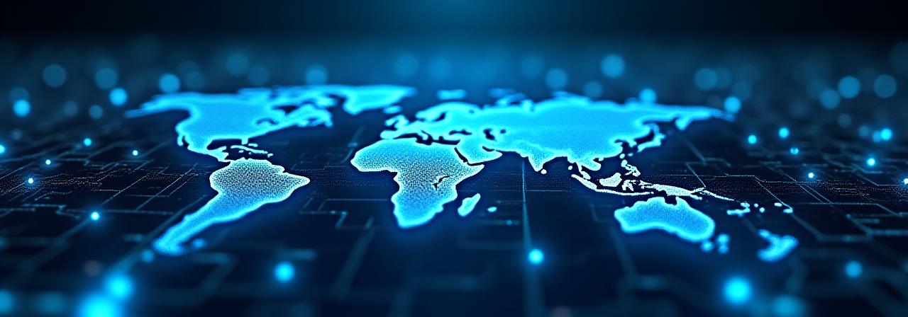 Digital abstract map pattern